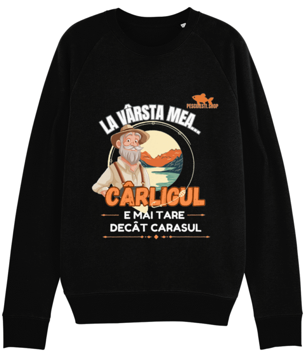 La varsta mea carligul e mai tare decat carasul light Bluză Unisex Cu Fermoar Aspră La Atingere | Miller Dry